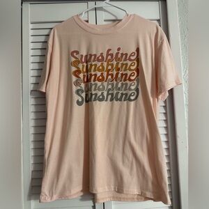 Sunshine Graphic Pink Tee